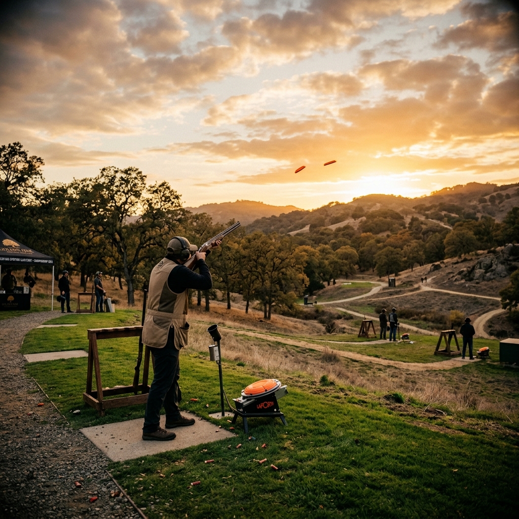 Sporting clays course in the Northern California hills